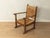 Brown Vintage Brutalist Wooden Armchair For Sale - Image 8 of 8