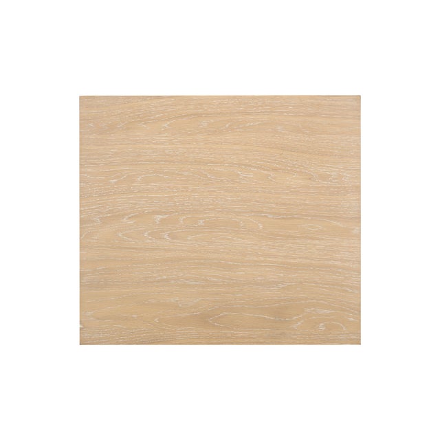 Bristol Park Whitewashed Oak Wood Open Nightstand For Sale - Image 4 of 9