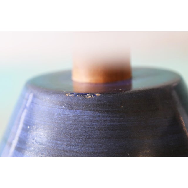 1960s Gordon and Jane Martz M167 Lamp for Marshall Studios Navy Blue For Sale - Image 6 of 9