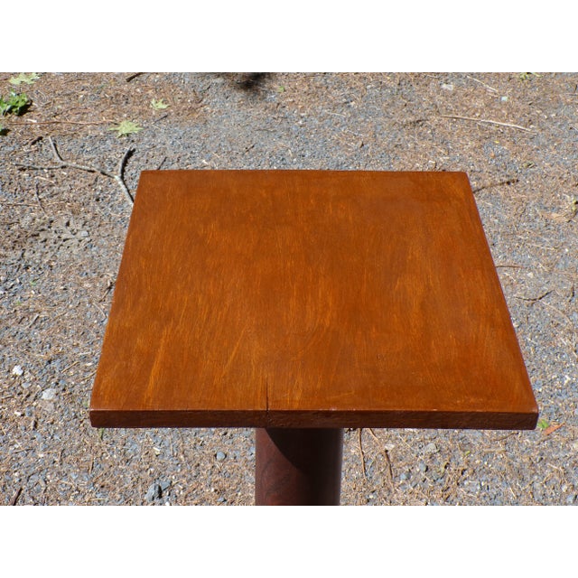 Antique Art Nouveau Mahogany Pedestal Plant Bust Stand For Sale - Image 15 of 18