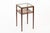 Antique French Art Nouveau Small Handpainted Mahogany Wood & Glass Side Table For Sale - Image 11 of 11
