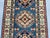 2000 - 2009 Blue and Cream Kazak-Style Wool Runner Rug With Tribal Medallions, 2'8" X 9'7" For Sale - Image 5 of 15