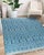 2020s 12x15 Stylish Marrakech Blue Tribal Geometric Modern HandKnotted Wool Carpet Rug For Sale - Image 5 of 8