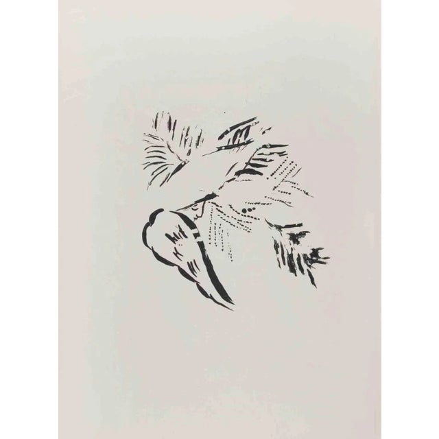 Color lithograph realized by Marc Chagall in 1960 to illustrate "The Bible". Edition of 6500, published by Tériade in no....