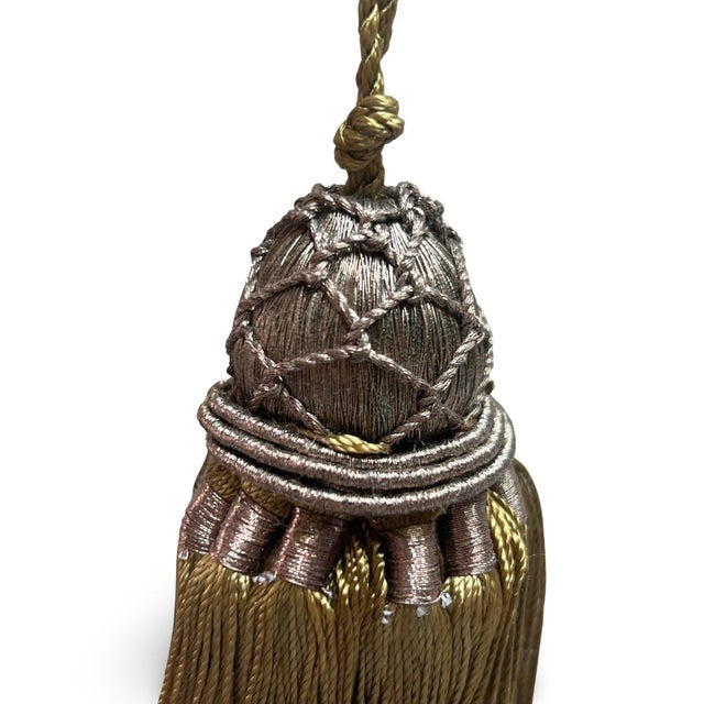 Textile Set of 4 Antique Gold Versailles Style Tassels For Sale - Image 7 of 7