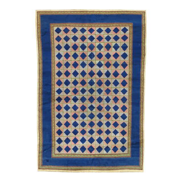 Galerie Shabab Collection Mid-20th Century Handmade Art Deco Style Accent Rug For Sale