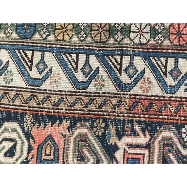 Blue Caucasian Shirvan Perepedil Rug For Sale - Image 8 of 14