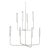 Coastal Style White Gesso Mercer Two Tier Chandelier For Sale