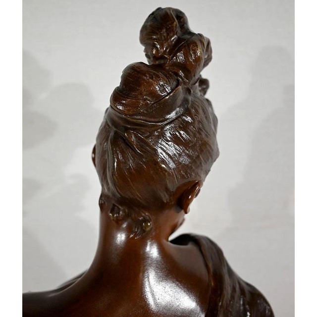 G. Van Der Straeten, Mischievous Young Woman, 1890s, Bronze For Sale - Image 11 of 18