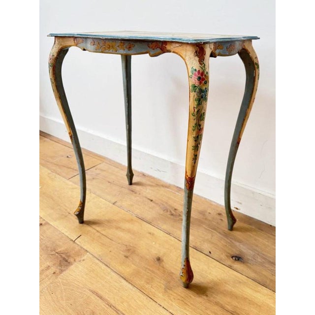 20th Century French Hand Painted Side Table For Sale - Image 5 of 7
