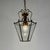 Metal Mid-Century Modern Italian Brass and Beveled Glass Lantern Pendant Light by Adolf Loos, 1950s For Sale - Image 7 of 7