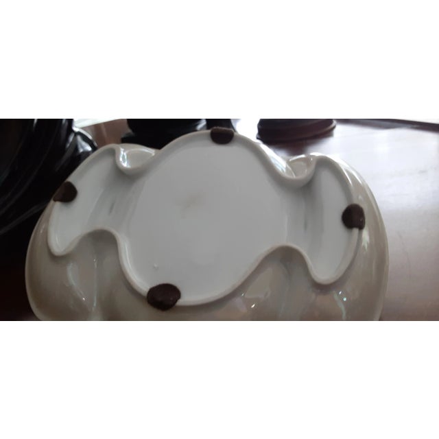 19th Century Victorian Gold Gilt Edge Handled Candy Dish For Sale - Image 4 of 5