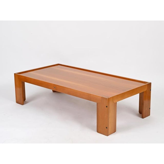 Large Coffee Table attributed to Afra and Tobia Scarpa for Cassina, Italy, 1960s For Sale - Image 17 of 18