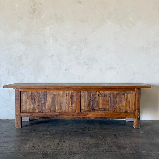 Wood Vintage Reclaimed Fir 6 Door Cabinet C. 1920 For Sale - Image 7 of 14