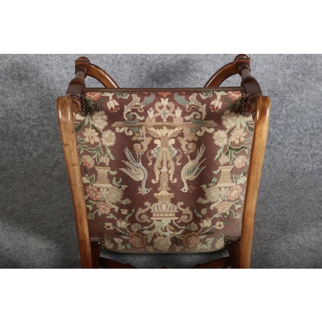 Vintage Baroque Style Armchair in Walnut, 1940 For Sale - Image 17 of 18