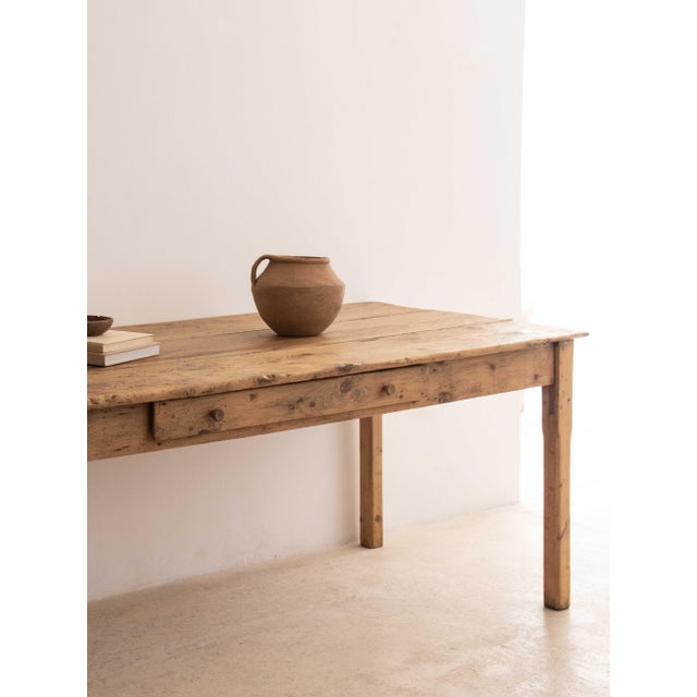 Long Pine Dining Table For Sale - Image 6 of 8