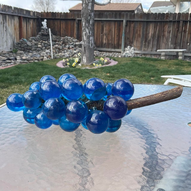 1960’s Acrylic Blue Grapes that are very heavy and measure 15”W x 6”L. These are so fun and kitschy and to find them in...