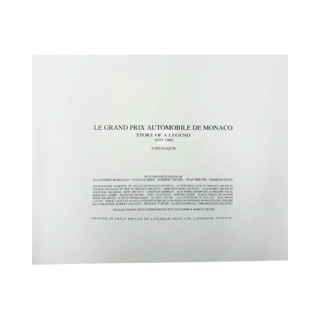1960s Le Grand Prix Automobile De Monaco: Story of a Legend (1929–1960) by Yves Naquin Limited Edition For Sale - Image 5 of 15