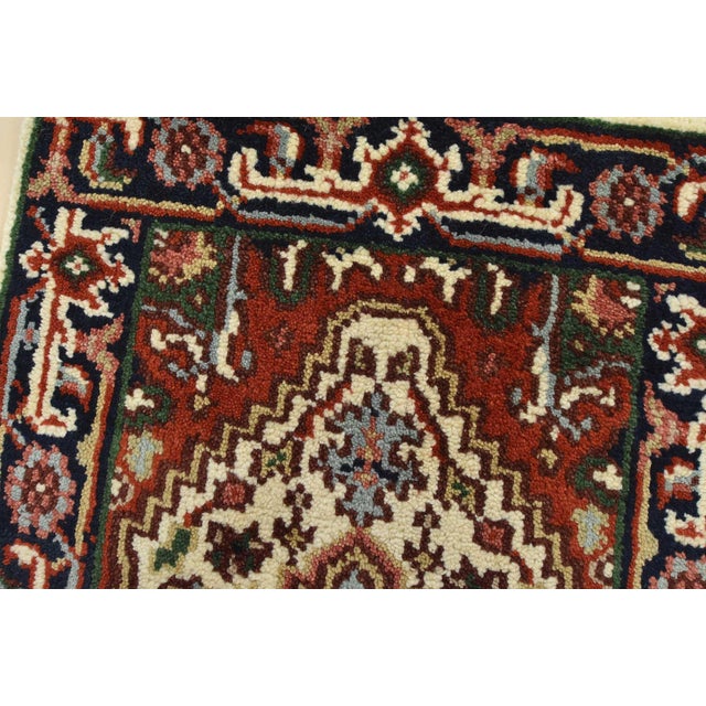 2020s Heriz Rug 1’11” X 3’2” Ivory Wool Tribal Hand-Knotted Oriental Carpet For Sale - Image 5 of 8