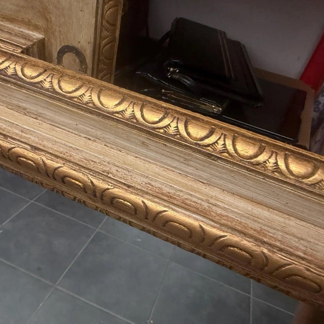 Wood A Pair of Neoclassical Italian Wall Mirrors in Pickled and Gilded Wood. For Sale - Image 7 of 15