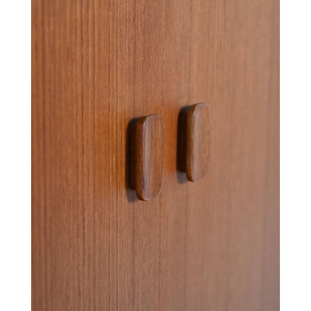 Brown Scandinavian Teak Wardrobe, 1960s For Sale - Image 8 of 10
