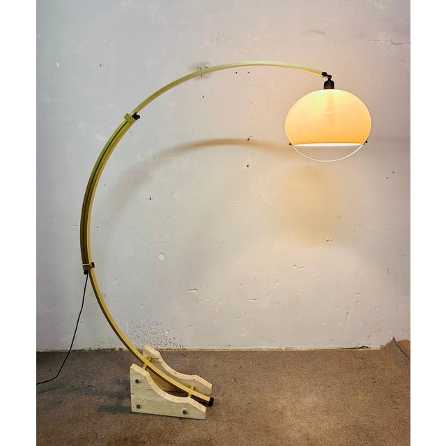 Metal Vintage Arched Floor Lamp, 1970s For Sale - Image 7 of 7