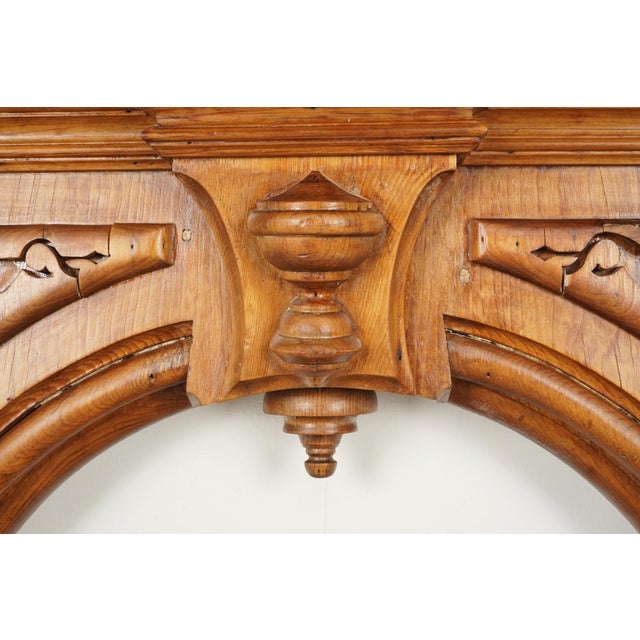 Late Victorian Eastlake Wood Mantel For Sale - Image 4 of 11
