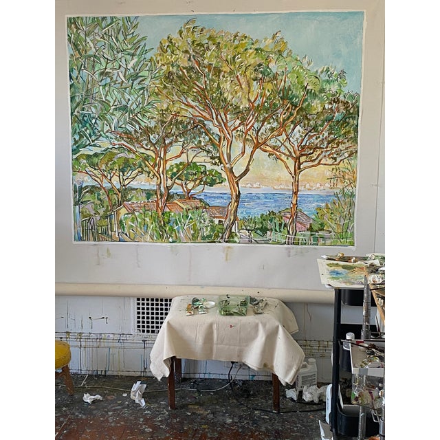 After visiting my friends in Elba , I have to paint my beautiful memories and every day view during my stay in Zenca.