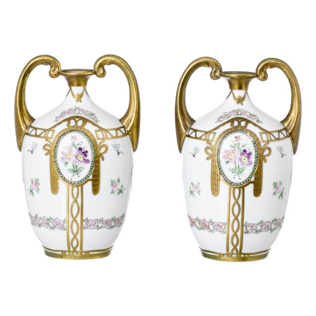 19th Century Porcelain Vases, Set of 2 For Sale