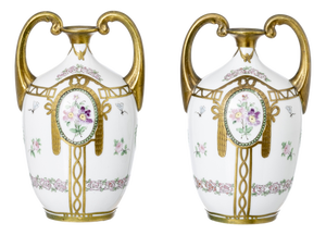 19th Century Porcelain Vases, Set of 2