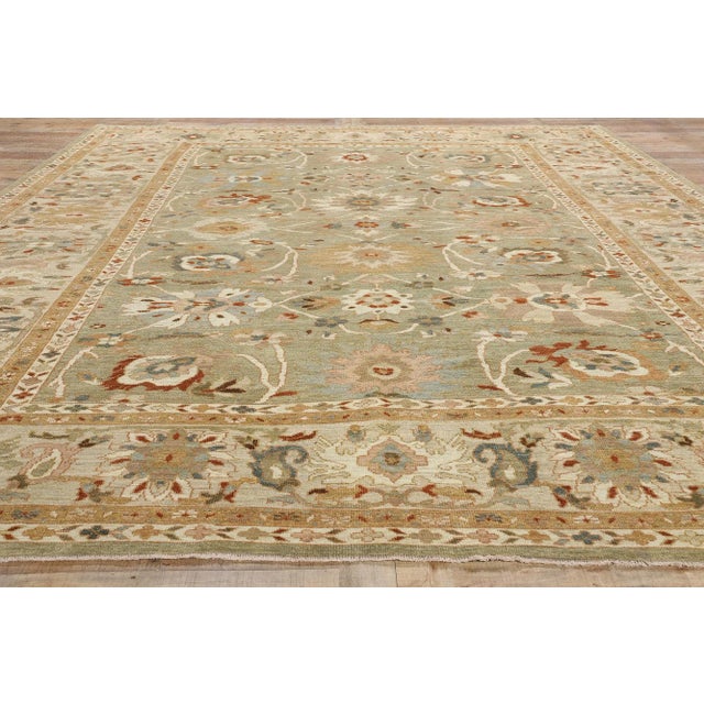 Taupe Organic Modern Persian Sultanabad Rug - 11'00 X 13'03 For Sale - Image 8 of 9