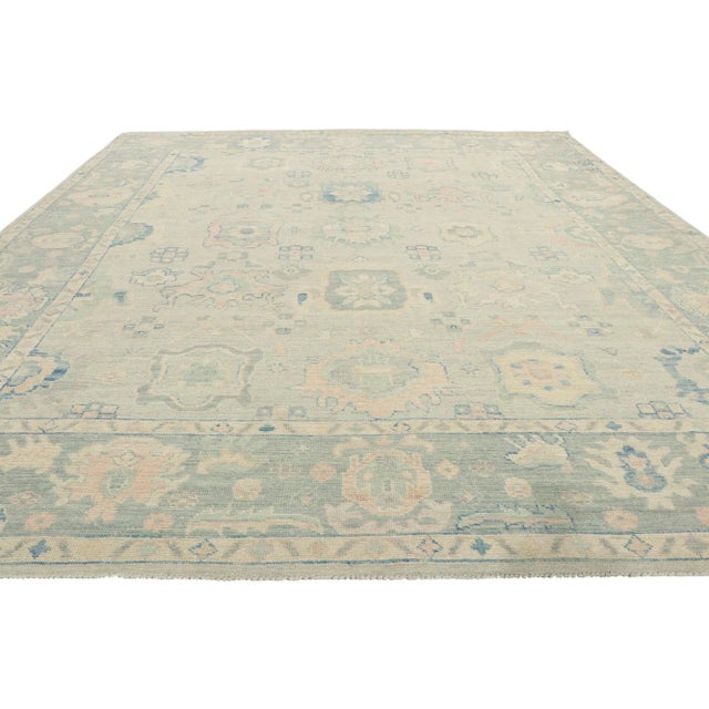 Farmhouse Modern Vintage Oushak Style Rug - 08'00 X 10'02 For Sale - Image 3 of 9