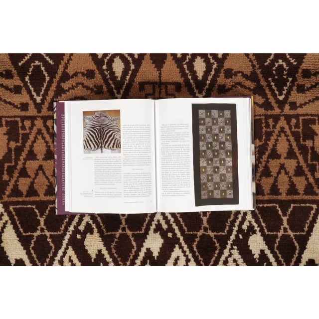 Vintage French Geometric Brown & Beige Wool Pictorial Rug by Rug & Kilim, France For Sale - Image 10 of 11