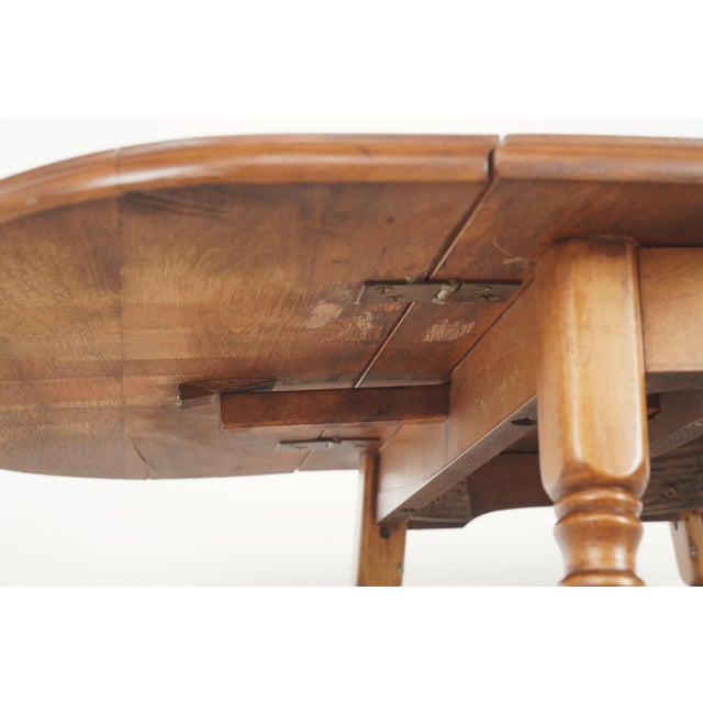Vintage Tradition Drop Leaf End Table With Turned Legs For Sale - Image 10 of 10
