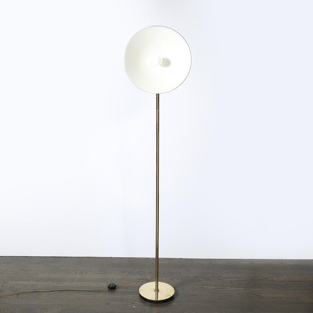 Pair of Mid-Century Articulating Polished Brass Torchieres Signed Nessen Studios For Sale - Image 9 of 18