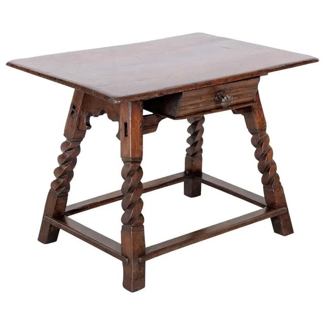 Rustic 18th Century Spanish Baroque Period Side Table For Sale - Image 13 of 13