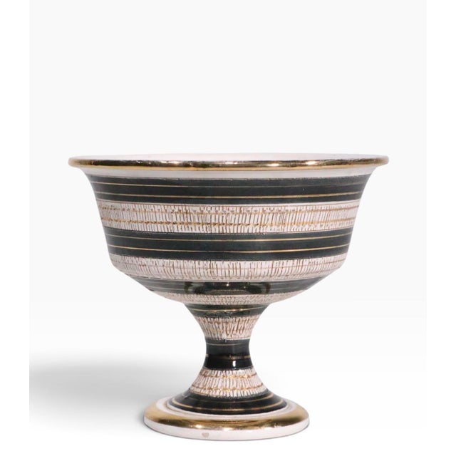 Ceramic Mid 20th Century Italian Pottery Ceramic Compote in the Style of Raymor Rosenthal Netter For Sale - Image 7 of 7