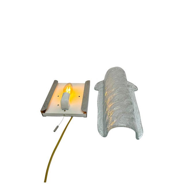 Wall Light in Chrome and Textured Murano Glass from Kaiser-Leuchten, 1970s For Sale - Image 6 of 10