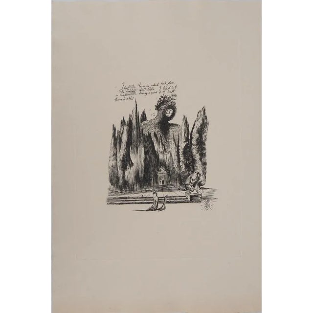 Salvador DALI (1904-1989) Tour for Gala Engraving after a drawing by Dali Signed in the plate On laid vellum 56.5 x 38 cm...