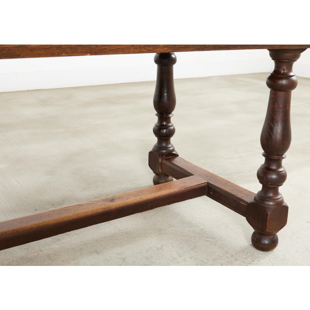 19th Century Country French Oak Farmhouse Trestle Dining Table 8 Ft. For Sale - Image 15 of 18
