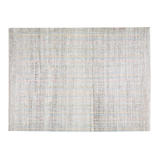 Moroccan Hand Knotted Wool Rug, 8'8"x11'10" For Sale