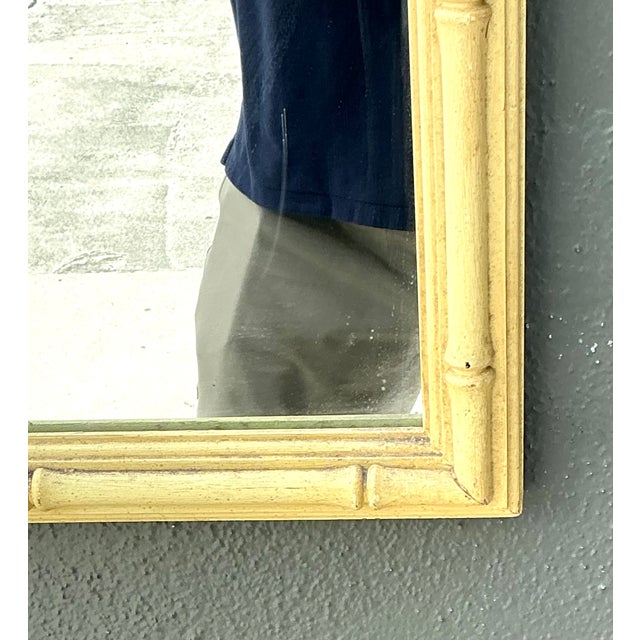 Vintage Faux Bamboo Rectangular Mirror For Sale - Image 12 of 15