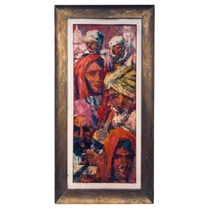 1960s Mid Century Signed Impasto by Victor Olsen