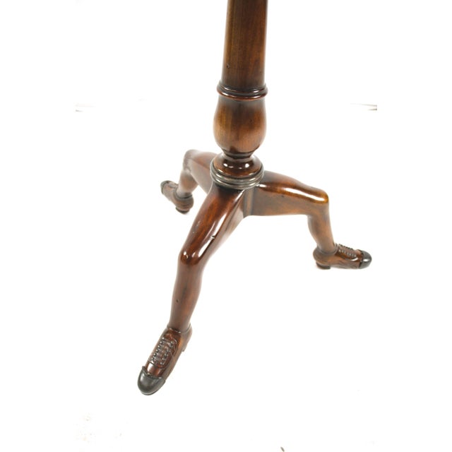 Wood Vintage Theodore Alexander Pedestal Side Table For Sale - Image 7 of 14