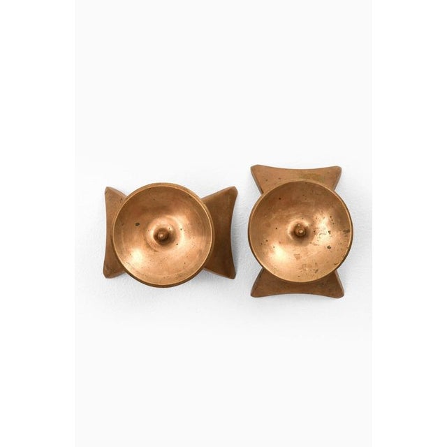 Candlesticks in Brass, 1960s, Set of 2 For Sale - Image 3 of 5