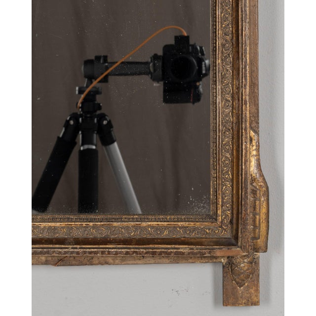 Wood Louis XVI Giltwood Mirror, Hand-Carved, French, Circa 1800-1820 For Sale - Image 7 of 8