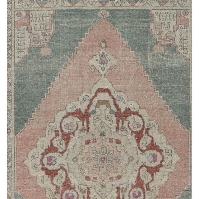 Green Vintage Turkish Oushak Area Rug 5ft 2in X 8 For Sale - Image 8 of 11