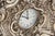 Clock with Wooden Structure and High Reliefs in Silver For Sale - Image 3 of 6