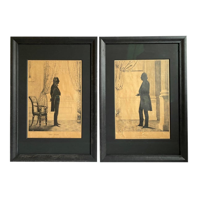Pair of Large Antique Silhouettes of Gentlemen For Sale
