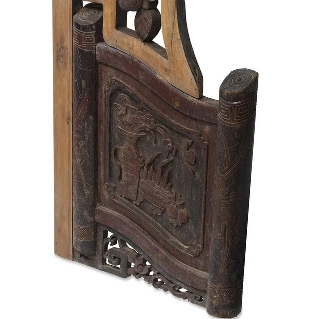 Chinese Marriage Bedframe in Fascia with Scroll Feet For Sale - Image 6 of 8